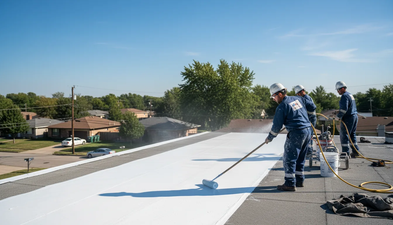 Commercial roof coating in Smithton, IL near me
